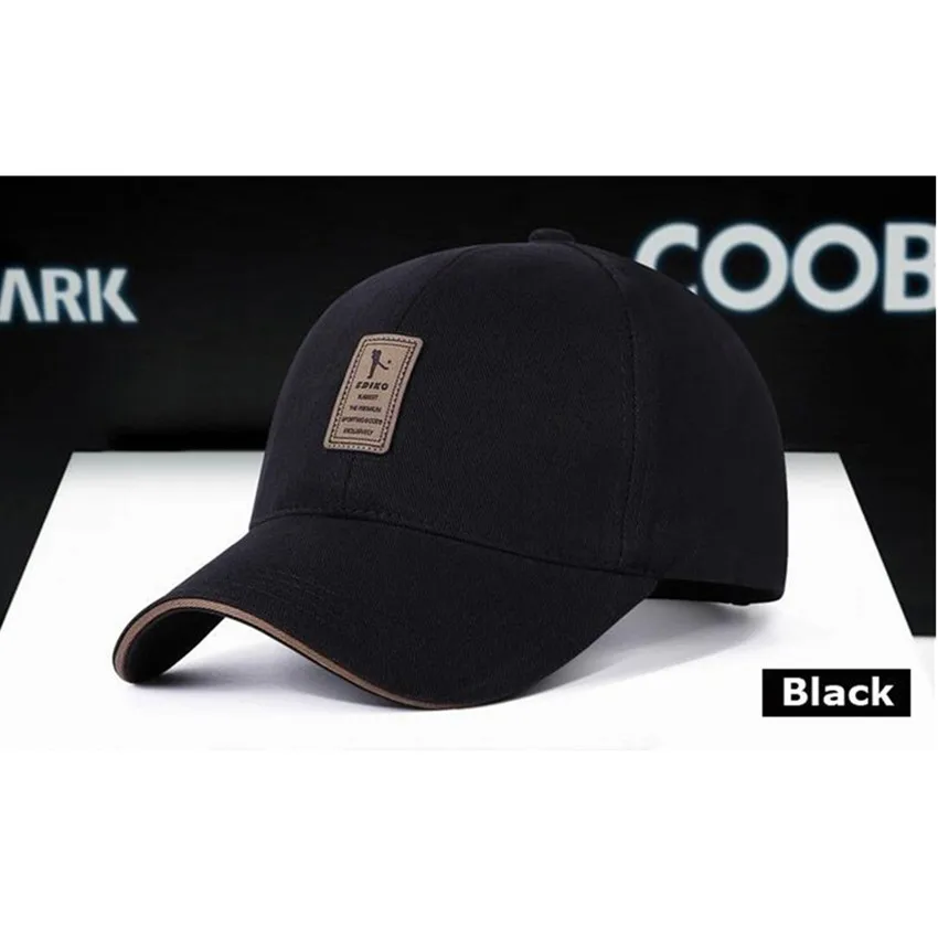 Лидер продаж; Новинка брендовая хлопковая Бейсбол Кепки модные Для мужчин wo Для мужчин, бренд Snapback шляпа для Бейсбол шляпа шапочка для гольфа Для мужчин s спортивные Кепки - Цвет: black