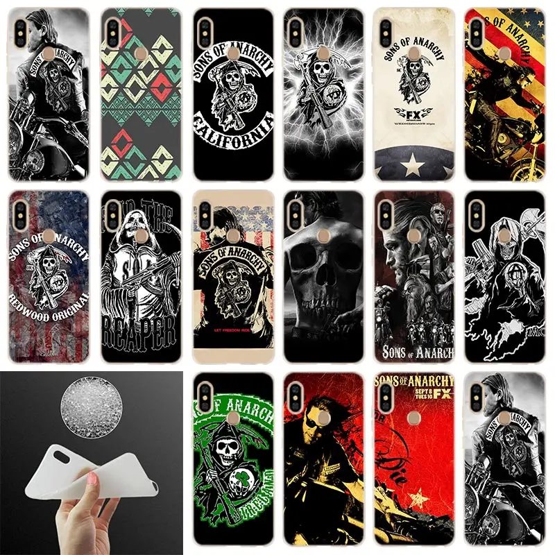 

Phone Case American TV Sons of Anarchy For Xiaomi Redmi Note 7 6 5 4x redmi 7 6pro 6a s2 5a 4a 4x 5plus y3 Soft Cover Coque