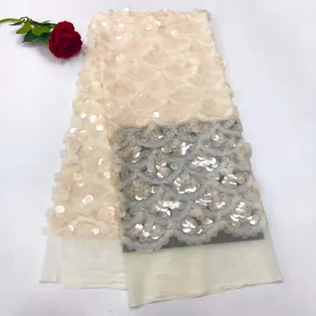 

2018 New arrival african lace fabric/High quality cord lace,guipure lace fabric / Sequins water soluble lace fabric