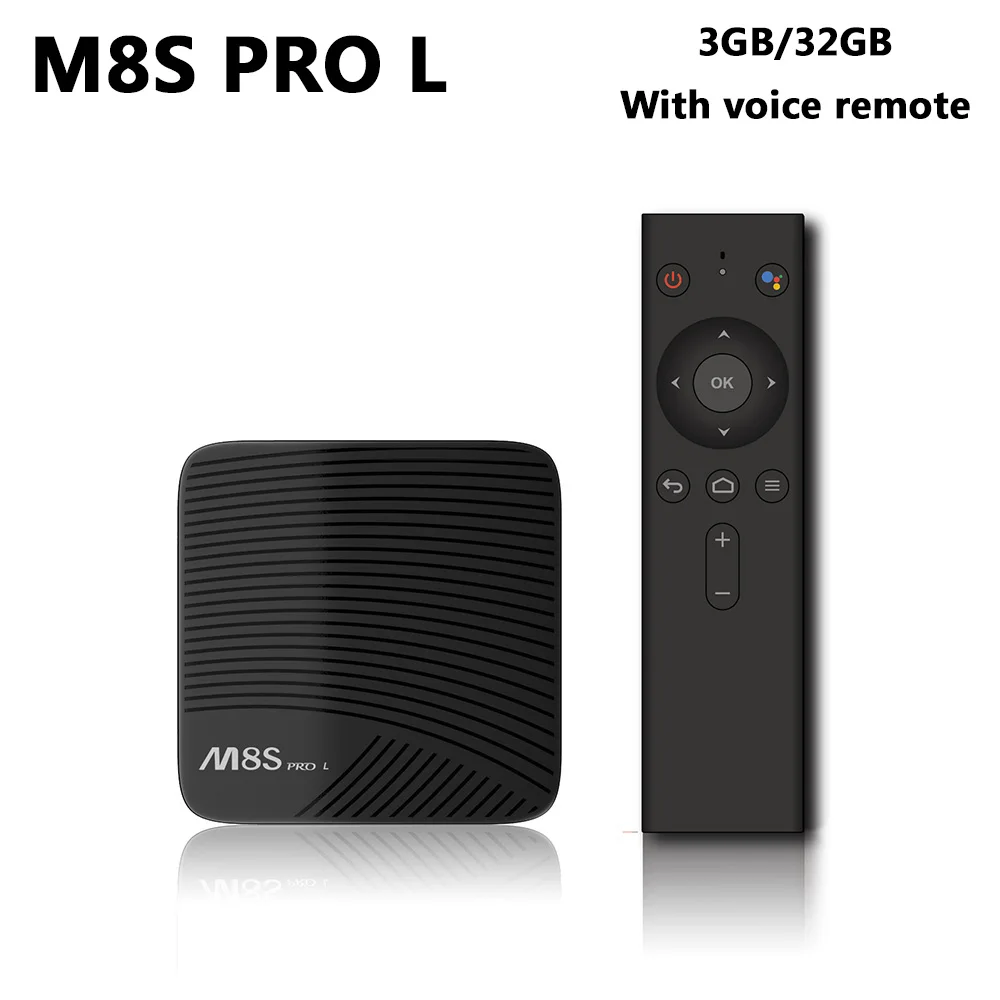 

M8S PRO L Android 7.1 TV Box Amlogic S912 Octa Core 3GB RAM 32GB ROM 5G Wifi Bluetooth 4.1 Set Top Box with Voice Remote Control