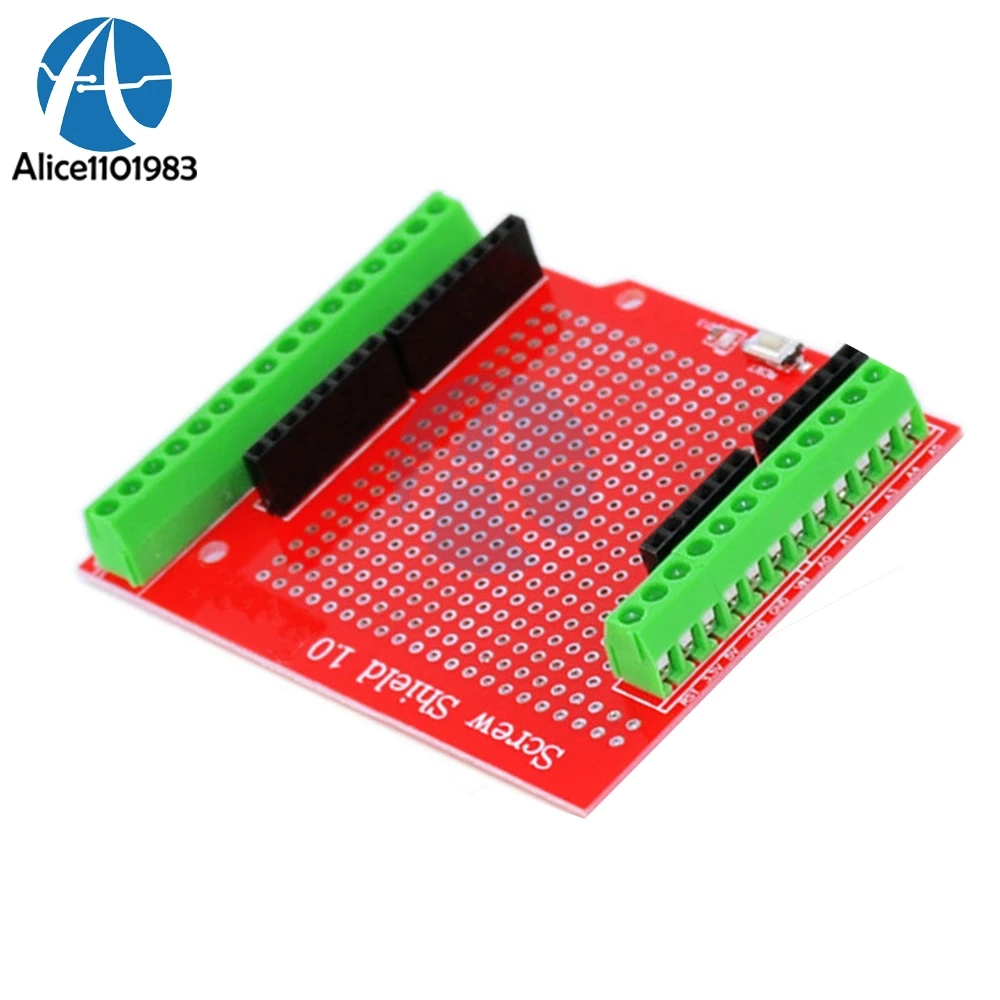

Proto Screw Shield Assembled Prototype Terminal Expansion Board Module For Arduino IO I/O UNO MEGA2560 Double Side SMT Solder
