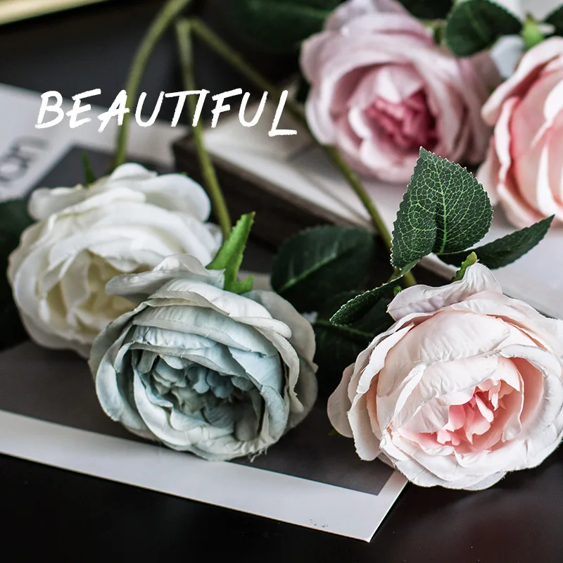 

8 Color 30CM Length Home Silk Artificial Rose Flower Wedding Decoration Valentine's Day gift Party Decor 1pcs