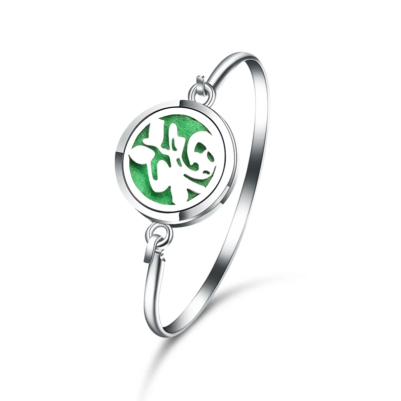 

2019 Aroma Diffuser Blessing Bracelet Bangle Stainless Steel Aromatherapy Essential Oil Diffuser Perfume Locket Bracelet Jewelry