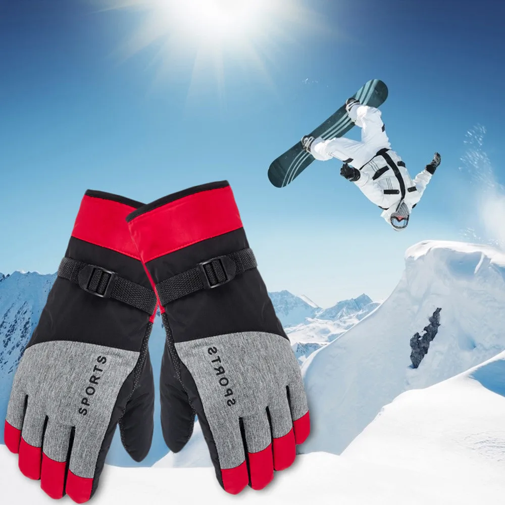 Водонепроницаемые перчатки для катания на лыжах, теплые зимние перчатки, противоскользящие теплые зимние перчатки из водонепроницаемой ткани# y10
