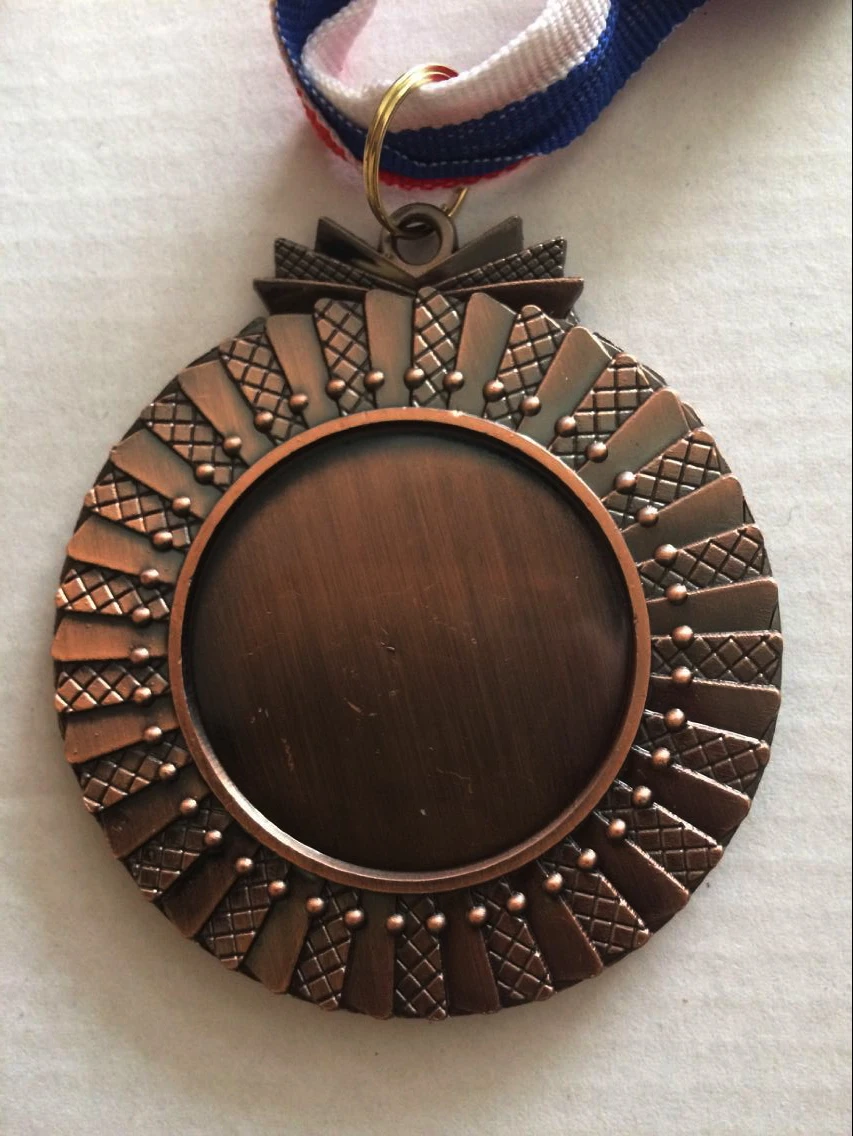 

Customize universal school sports games gold silver bronze medals printing mark pattern