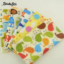 Книжная хлопковая саржевая ткань симпатичный мультяшный дизайн ткань для вышивания кукол 5 шт. смешанный шитье для кукольных постельных принадлежностей квилтинг метр платье