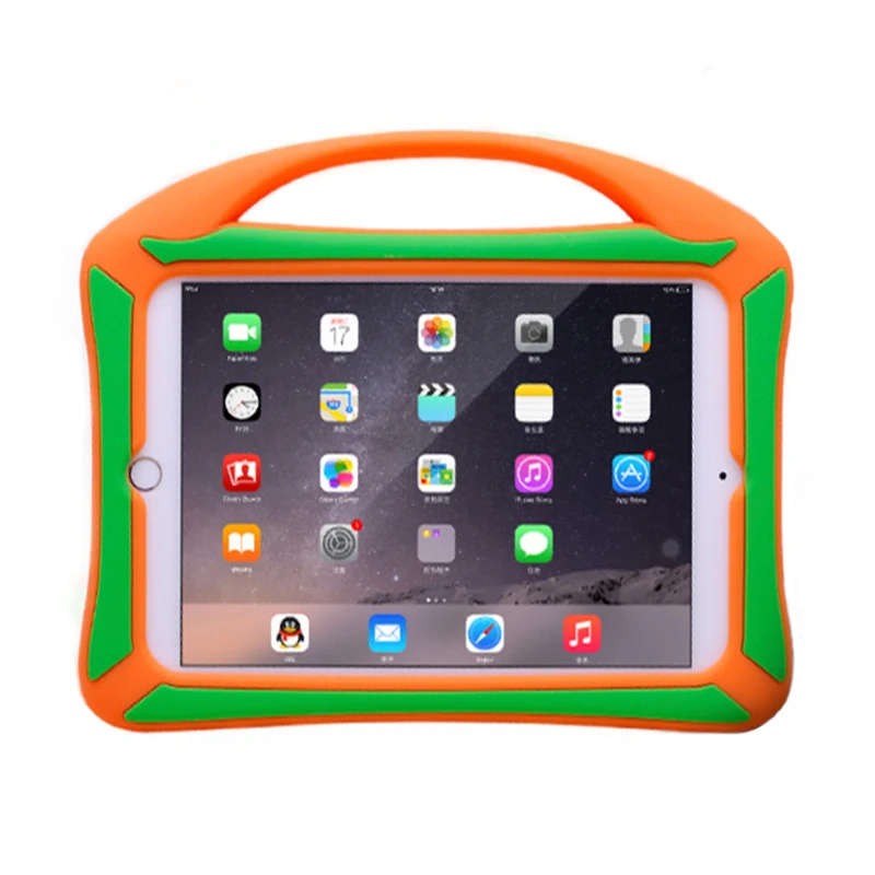 Для iPad mini123 Случае Дети Доказательство противоударный брызгозащищённый мягкий силиконовый Портативный свет Вес чехол с ручками крышка