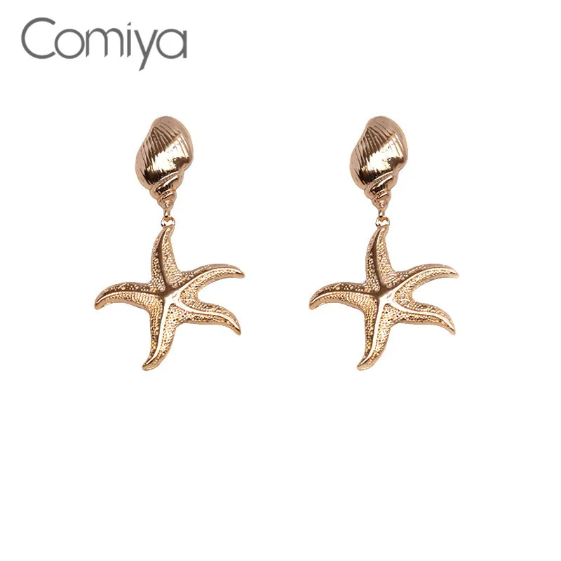 Comiya Seastar Серьги букле D'oreille роковой золото Цвет кулон вечерние модные Mujer бижутерия; серьги-подвески прекрасный Стильный
