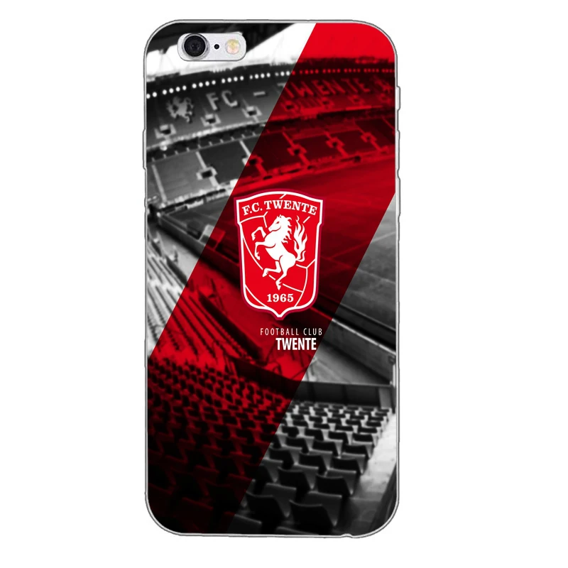 Для FC Twente мягкий, силиконовый, из ТПУ чехол для телефона для Apple iPhone 4 4S 5 5S 5c SE 6 6s plus, 7, 7 plus, 8, 8 plus, X - Цвет: FCTwenteA14