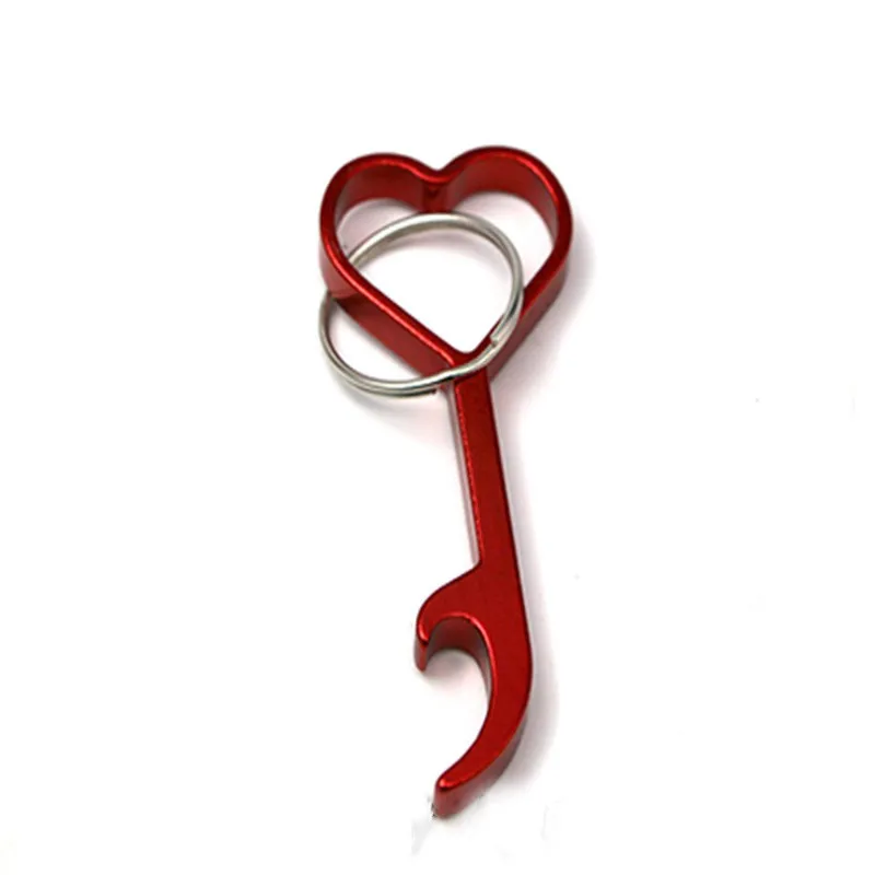 Love Heart Shaped Bottle Wine Beer Opener Cute Keyring Keychain Key