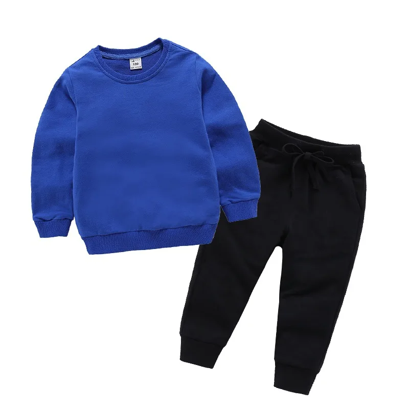 Комплект свитеров для мальчиков; одежда для маленьких девочек; свитер с длинными рукавами; спортивные штаны; Одежда для маленьких мальчиков; брендовая одежда для мальчиков; Детские костюмы - Цвет: Небесно-голубой