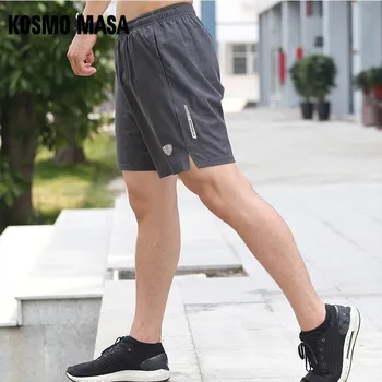 

KOSMO MASA Bodybuilding Compression Casual Shorts Men Breathable Quick Dry Summer Pocket Fitness Elastic Shorts For Men MCS029