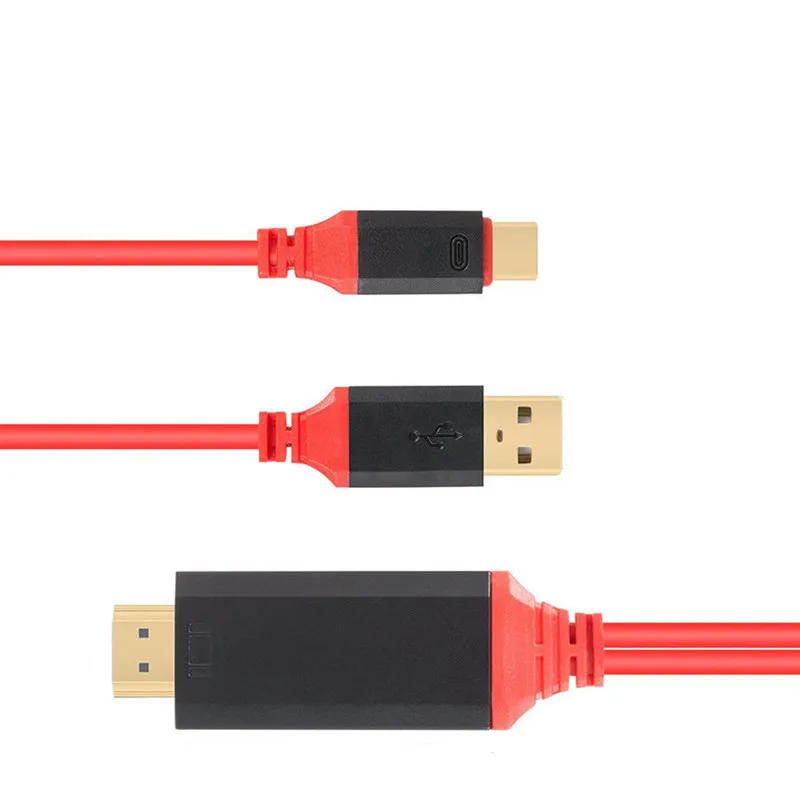 Larryjoe 2 м USB 3,1 type C к HDMI кабель конвертер типа C к HDMI видео Кабели Шнур провода для смартфона к HDTV