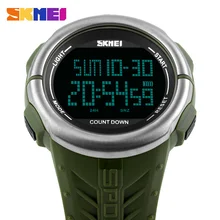 SKMEI бренд светодиодный цифровые часы мужские военные часы модные уличные повседневные мужские s спортивные часы 5ATM для плавания и альпинизма мужские наручные часы