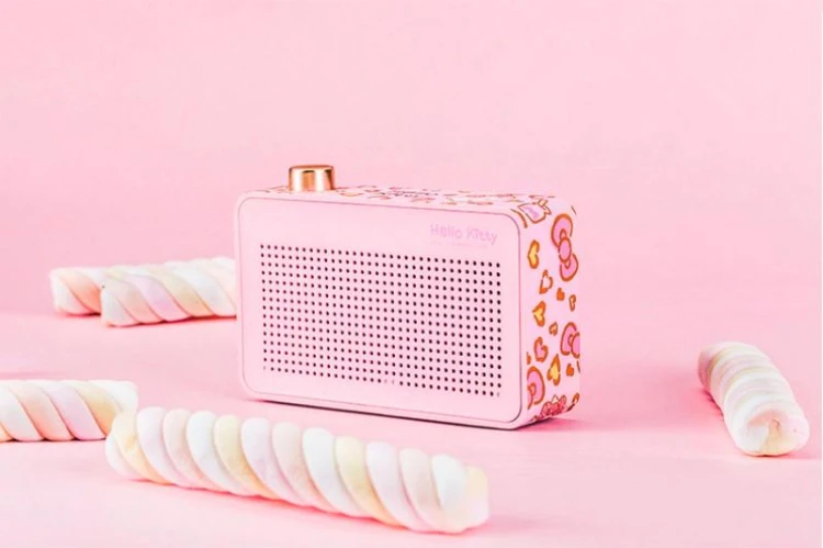 Emie hello kitty Радио беспроводной Bluetooth динамик Maiden розовый ретро стерео музыкальная шкатулка портативный плеер MR04 подарок для девочек