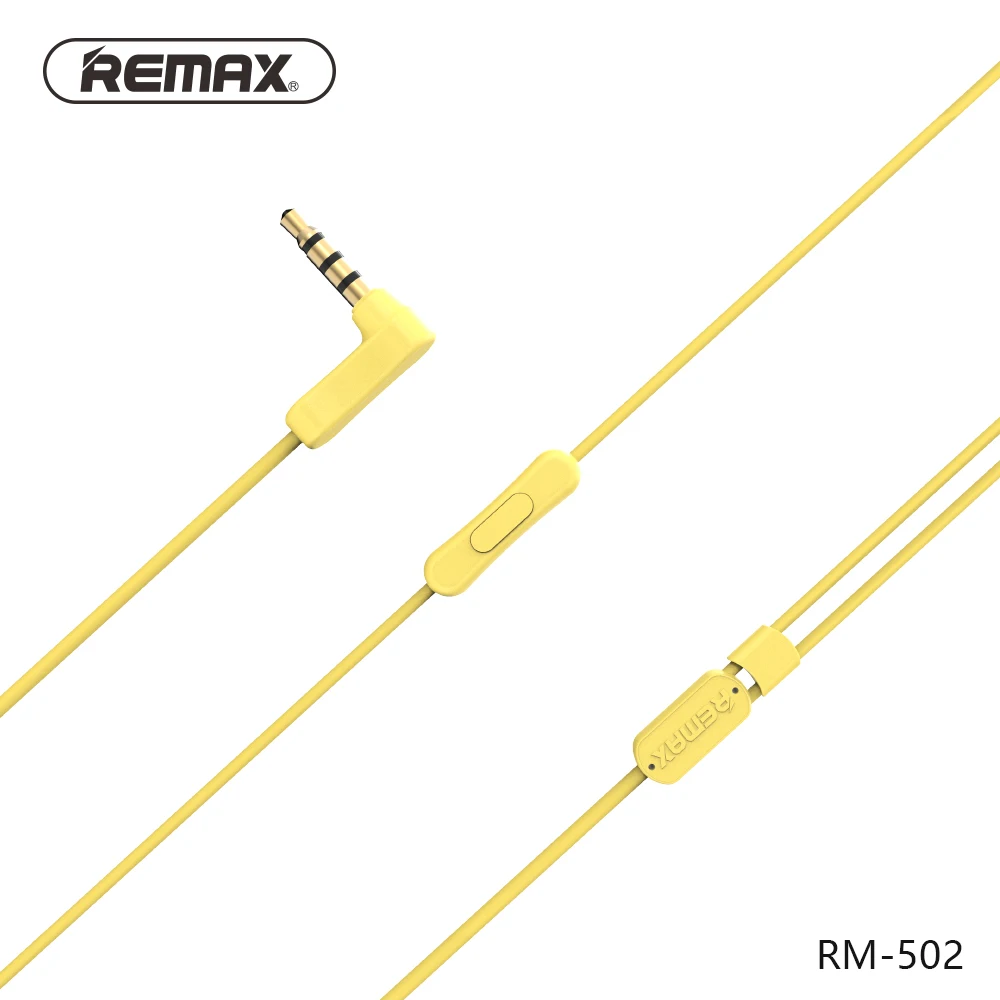 Remax RM 502 стерео наушники для музыки с HD микрофон в вкладыши 3 5 мм проводные iphone Xiaomi