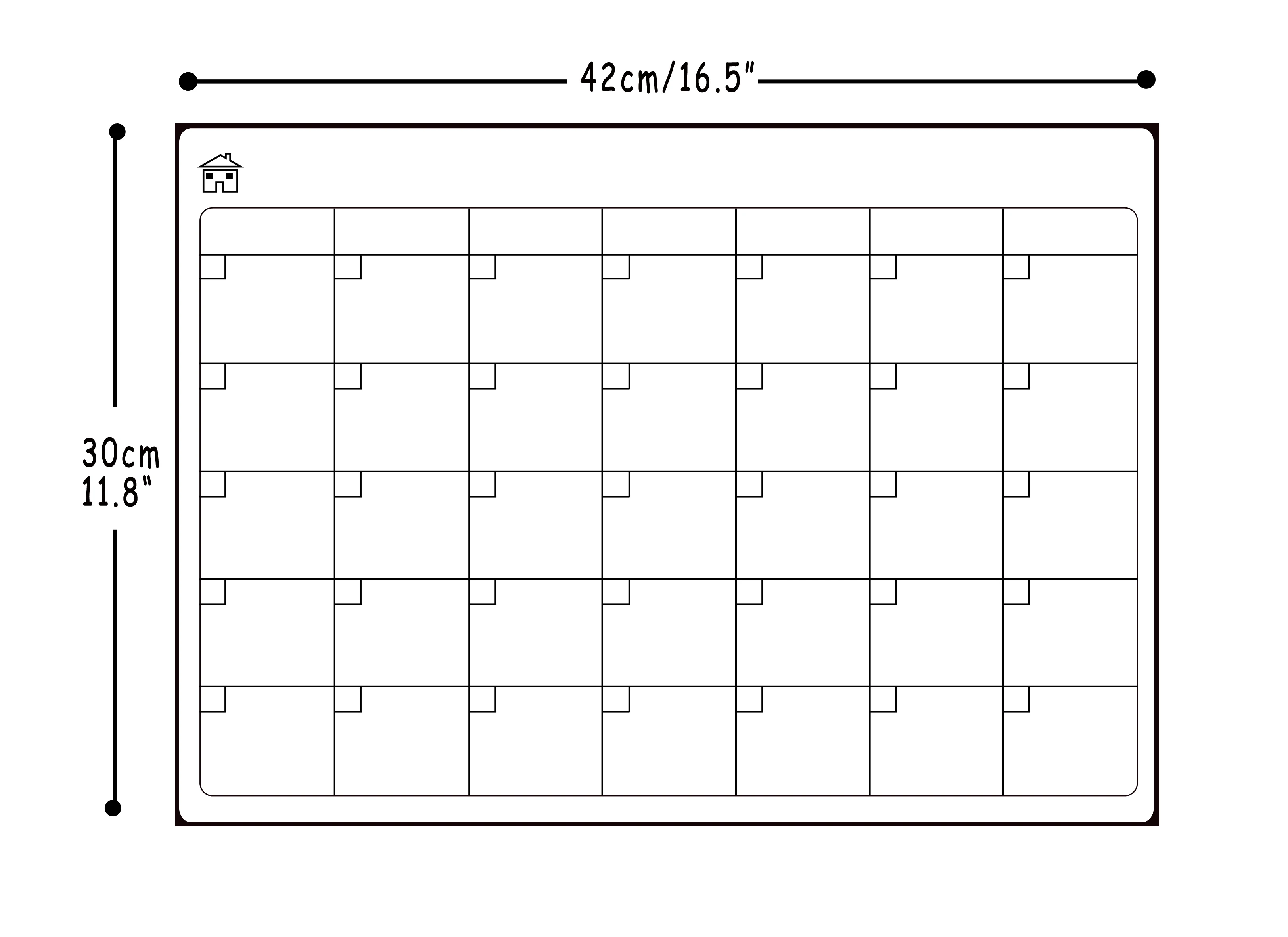 Geladeira de Calendário de Geladeira de Calendário Mensal 16.5 x 11.8 Calendário Seca Apagar Bordo Magnético Geladeira Magnética Placa da Mensagem Lousa Magnética 3 De Geladeira de Calendário mensal 16.5 x