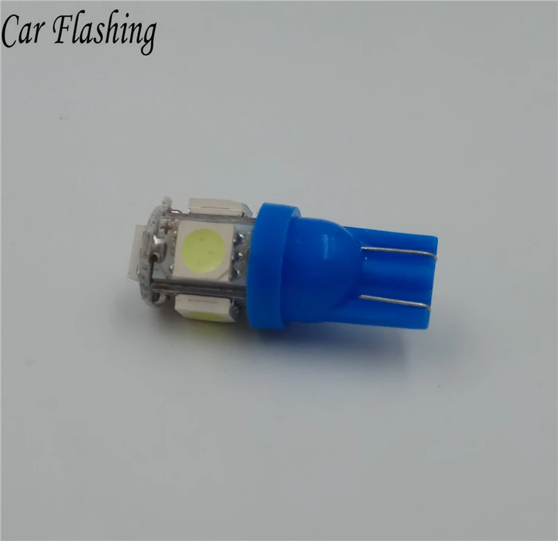 50 шт. Автомобильные светодиодные лампы 12 В T10 5050 194 168 w5w T10|blue light lamp|12v car led lampblue ice |