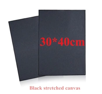 

12"*16" 300g pure cotton black stretched canvas for oil and acrylic painting