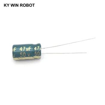 

50pcs/lot 50V 47UF 6x12mm high frequency low impedance aluminum electrolytic capacitor 47uf 50v
