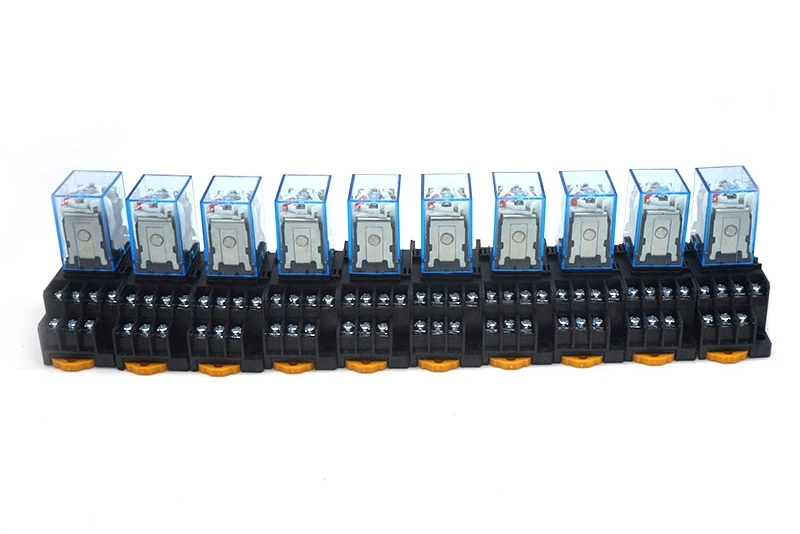 Dpdt com Soquete Base de Relé v dc Pequeno 5a 14pin Bobina 10 Pcs My4nj 12 2 10pcs relay