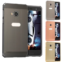 For HTC U play Brushed mirror Back Cover Case for HTC U play Plating Aluminum Metal Frame for HTC U play Case 5.2''