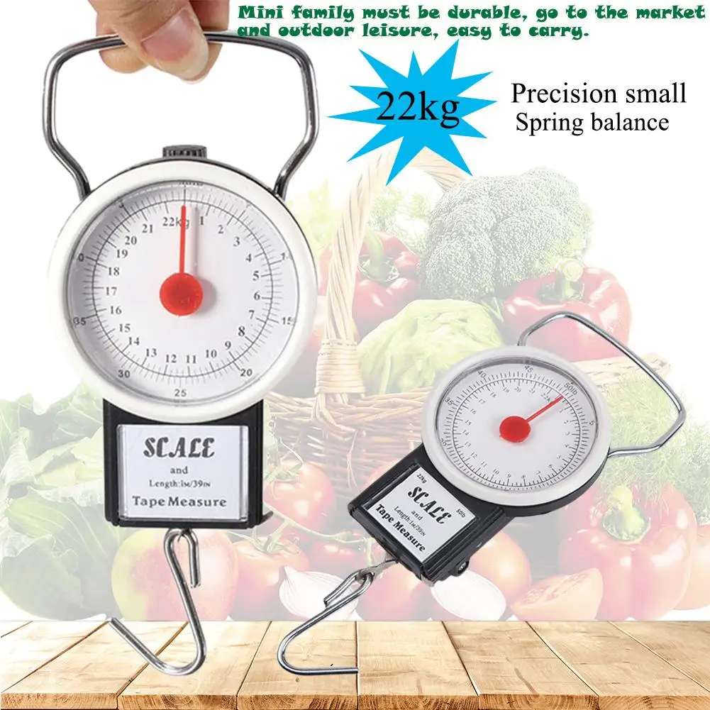 1PC Mini Hand-held Portable Balance Spring Scale Express Balance Hook Scale Kitchen Scale For Household J3