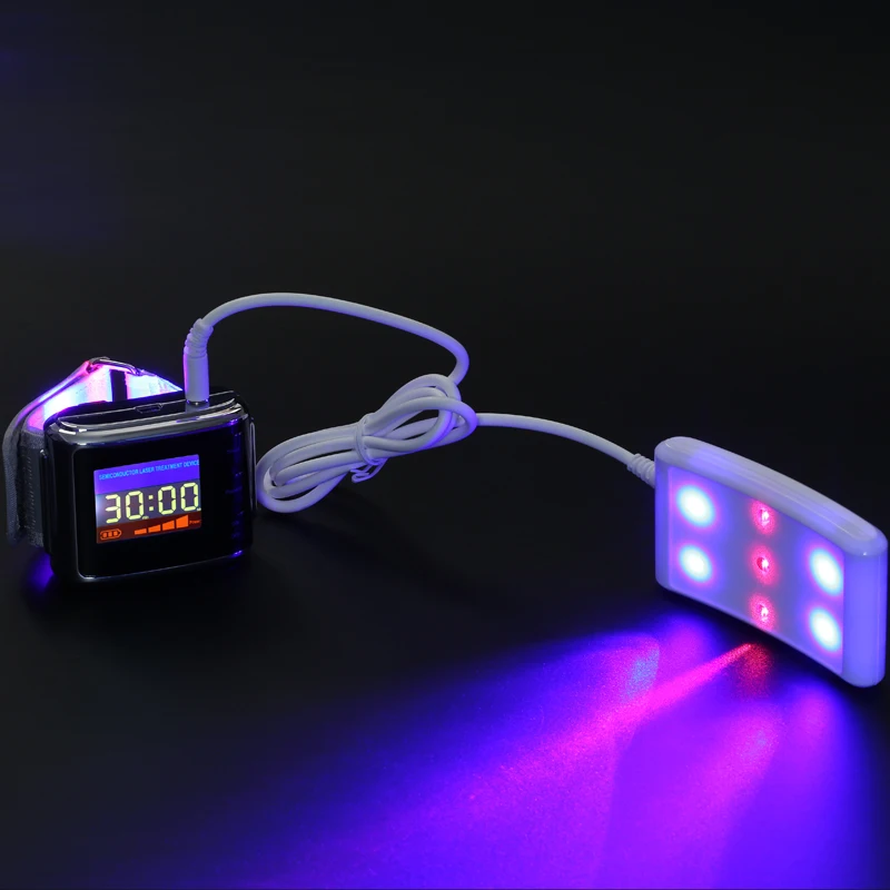 

LASPOT Promote Blood Circulation 2018 New Arrival Laser Watch Red Laser Blue LED Tens Tinnitu Diabetic Watch LLLT CE Approved