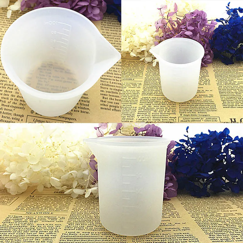 

1Pcs Soap Mold Jewelry Measuring Cup Silicone Resin Glue 100ML DIY Handmade Tools Crystal Molds No Wash