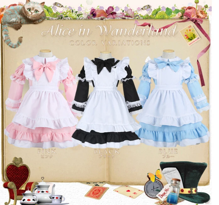 デラックス女の子のアリスでワンダーランド衣装子供童話ロリータメイドセット子供の日ファンシードレス Girls Lolita Dresses Aliexpress