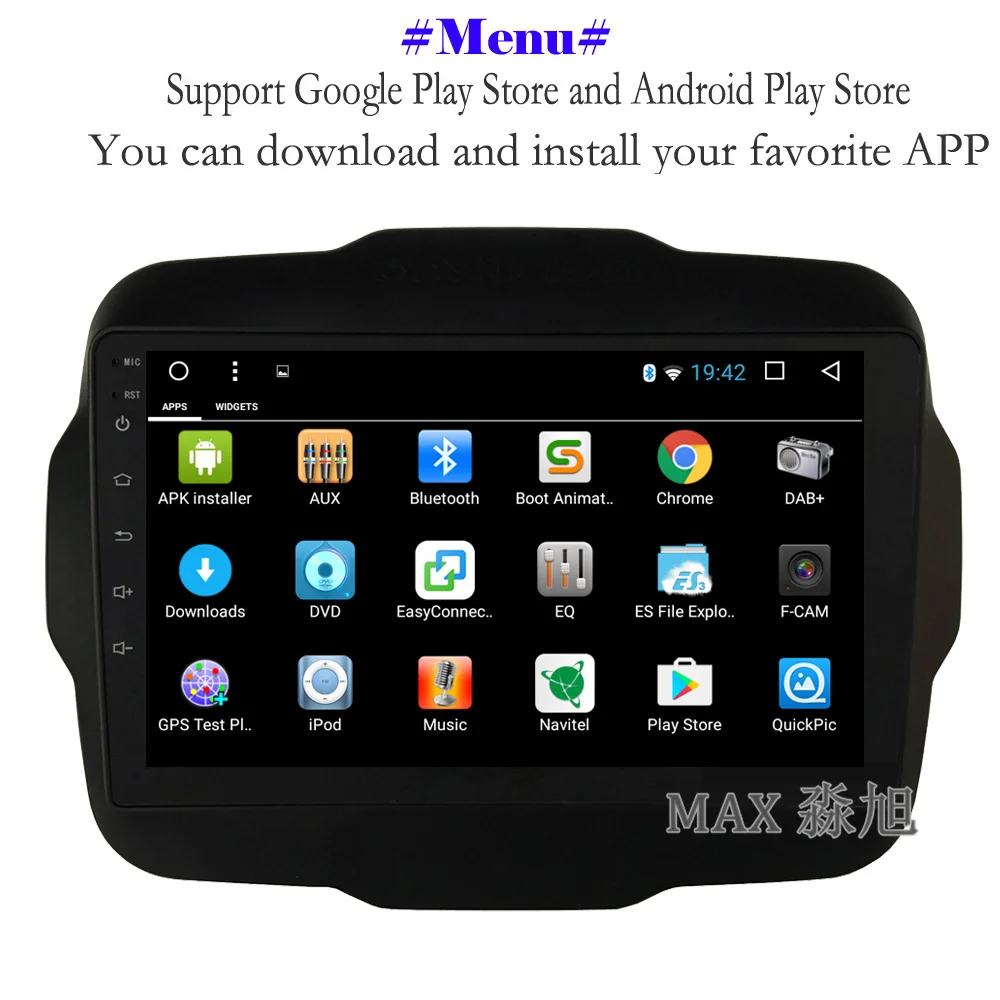 Clearance MAX Android 8.1.0 Car DVD For Jeep Renegade 2015 2016 2017 Car Radio RDS Bluetooth Call Music 4G WiFi SWC GPS Map 2