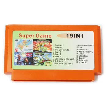 Gioco reale nessuna ripetizione cartuccia di gioco 19 in 1 scheda di gioco a 8 Bit