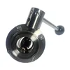 DN25-DN50 Tri Clamp Sanitary Stainless Steel SS304 Butterfly Valve Silicon Seal Pull Handle Home Brew Valve ► Photo 1/5