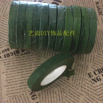 

Free shipping Wholesale green color paper floriculture tape for nylon stocking flower and butterfly accessories(3pcs/lot)