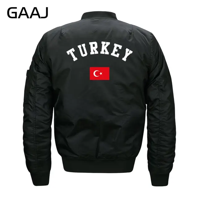 Buy GAAJ Print Turkey Flag Jackets Men Waterproof 6XL