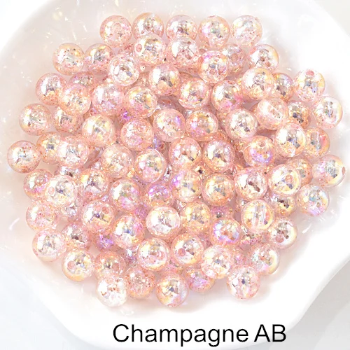 3 размера, 16 цветов, прозрачные цветные бусины для шитья, круглые пластиковые прозрачные круглые жемчужины для рукоделия, ювелирные изделия B1199 - Цвет: Champagne AB