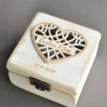 Индивидуальная коробка для колец, коробка для обручальных колец на заказ, деревянный держатель для колец, коробка для подносителя свадебных колец, Свадебный декор, свадебные подарки