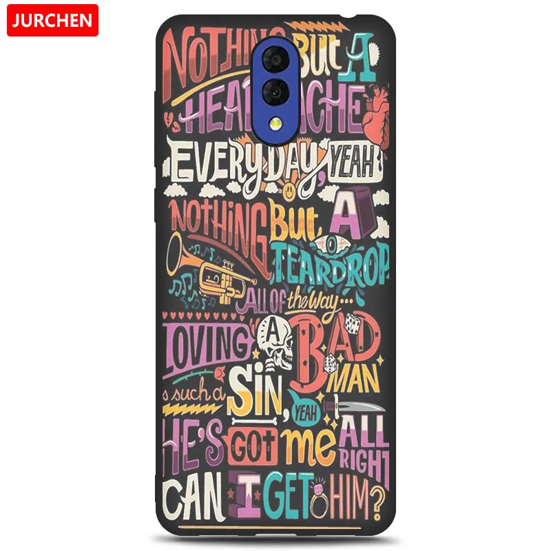 JURCHEN Case For Alcatel 3L Case Soft Tpu Silicone Back Cover For Alcatel 3L 3 L Case Cover Funda Printing Bag Cartoon - Цвет: 38