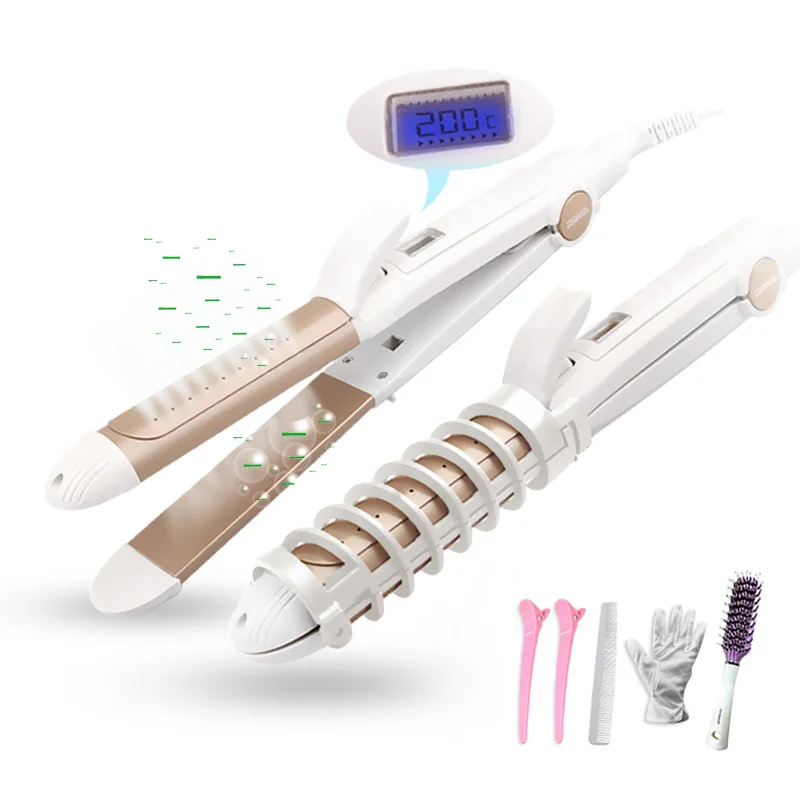 Riwa бигуди выпрямитель 2 в 1 styler керлинг утюг мокрой и сухой щипцы для волос rb 950|curling