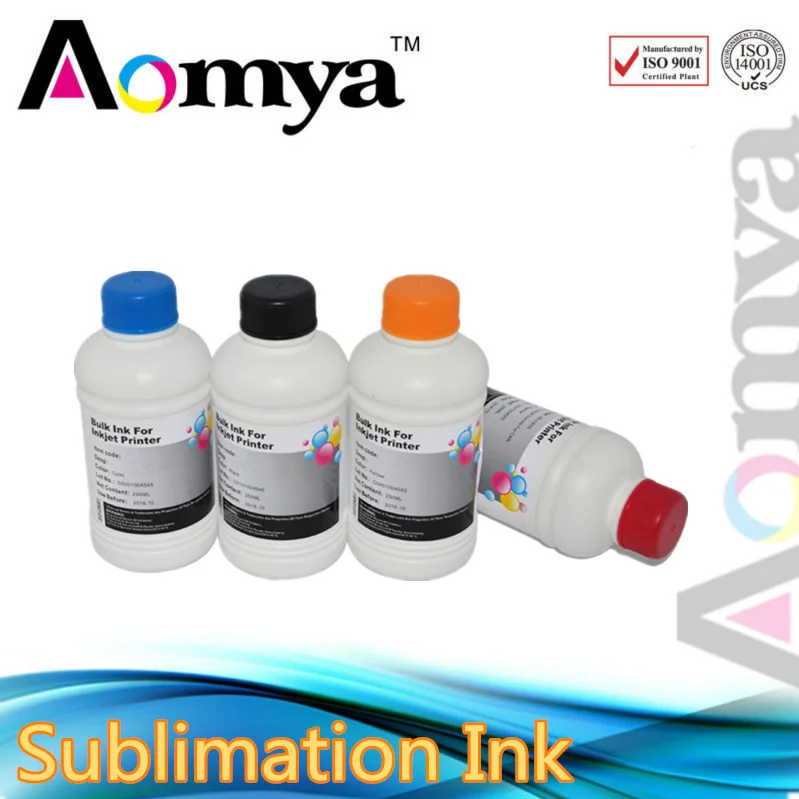 

Aomya 250ml*4C Sublimation Ink for Epson 4 Colors Transfer Paper Ink for Epson Printers for T-shirt Cup Shoes