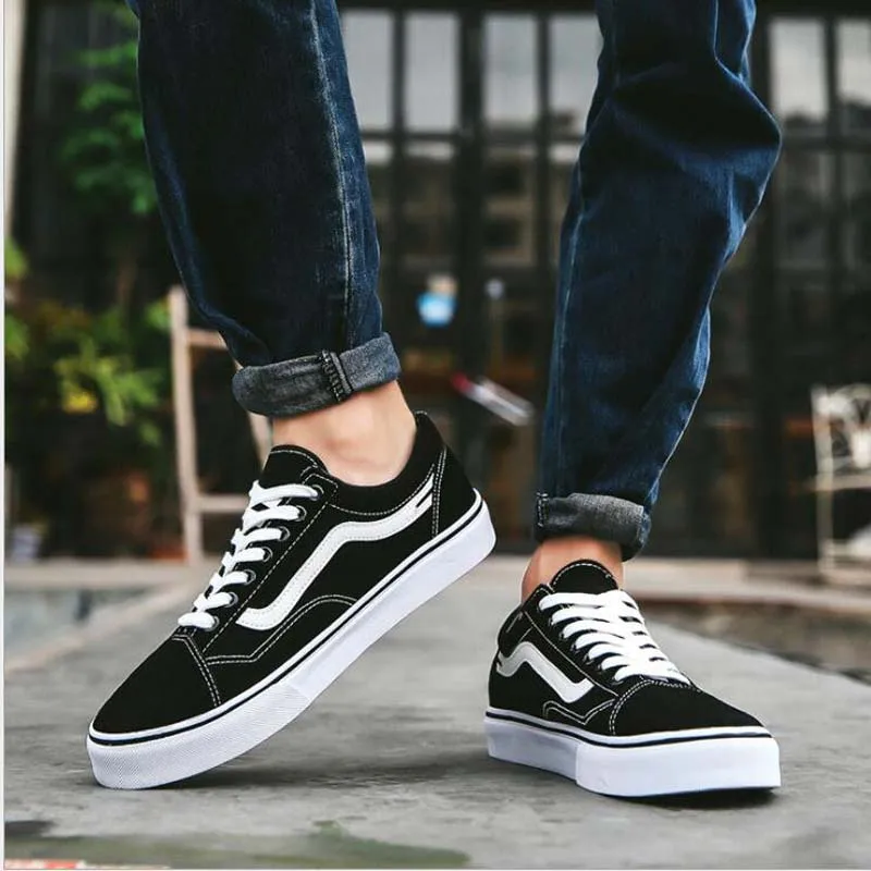 

AGUTZM Women Sneakers 2019 New Arrivals Fashion Lace-up Black/white Women Shoes Solid Sewing Shallow Casual Canvas Shoes Women