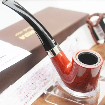 Tanie Czerwony Tekstury Rury Komina Fajka Ustnik Fajka Do Palenia Tytoniu I Zioła Cigar Narguile Młynek Dym Akcesoria