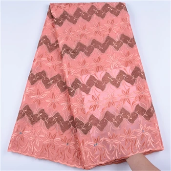 

Latest African Swiss Voile Lace In Switzerland High Quality Swiss Cotton Lace Fabric With Stones For Nigerian Every Dress F1672