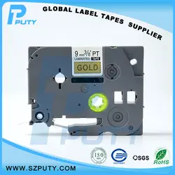 9 мм черный на золото tze-821 ленты совместимы для label printer P-Touch Label Maker