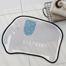 Мультипликационный слон полигон ковер для детской комнаты детская комната спальня ванная комната Противоскользящие коврики креативные скандинавские серые ковры
