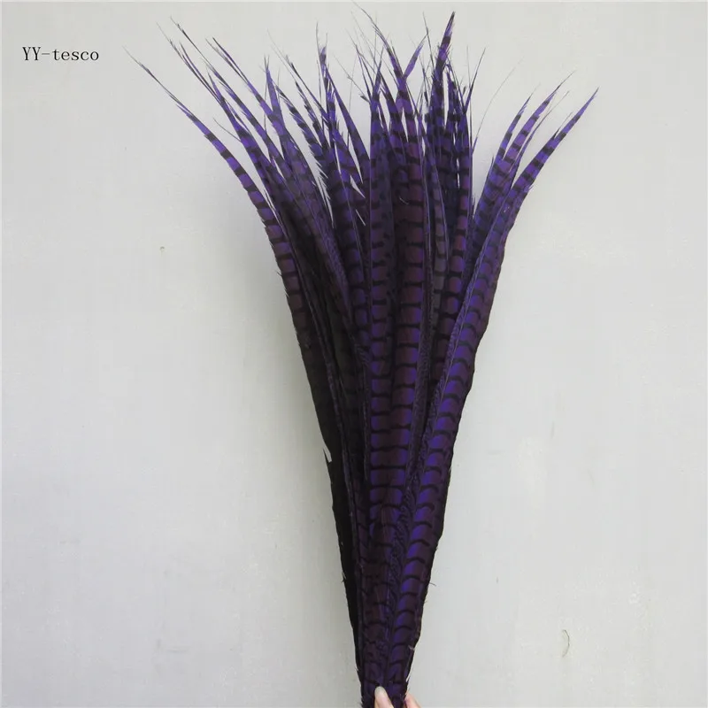 

100pcs 32-36inch/80-90cm natural Lady Amherst Pheasant Feather purple pheasant feathers for carnival party costumes decoration