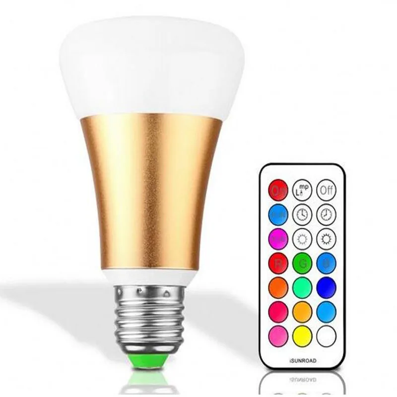 E27 Светодиодный лампочки для сценического освещения Яркость 18 Вт RGB 12 Цветов с