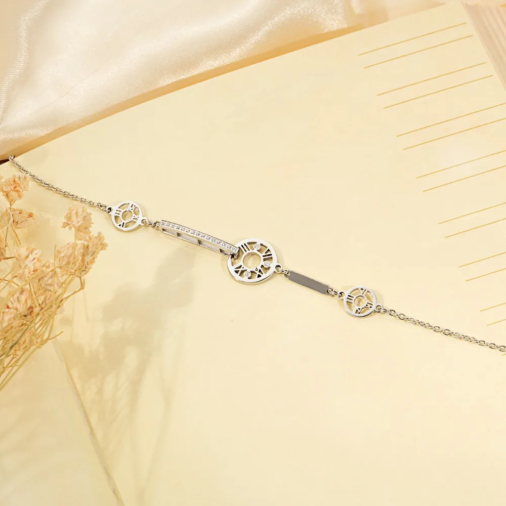 FATE LOVE Brand Hot Fashion Jewelry Cute Girl Bracelets for Women lady Silver Rose gold color GS924