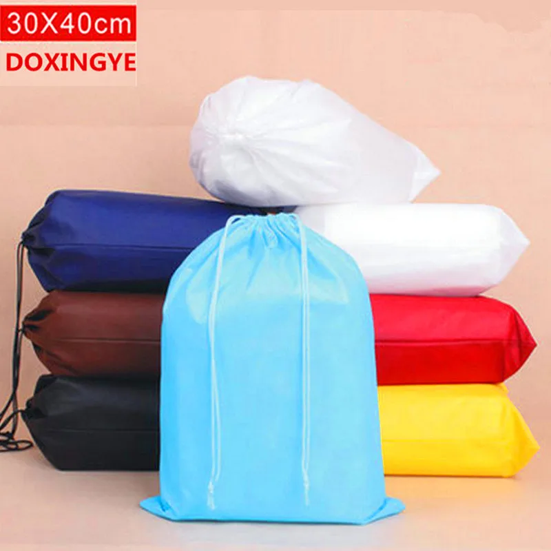 

DOXINGYE New Laundry Shoe Travel Pouch Portable Tote Drawstring Storage Bag Organizer Shoes Clothes Storage Bag 40*30CM