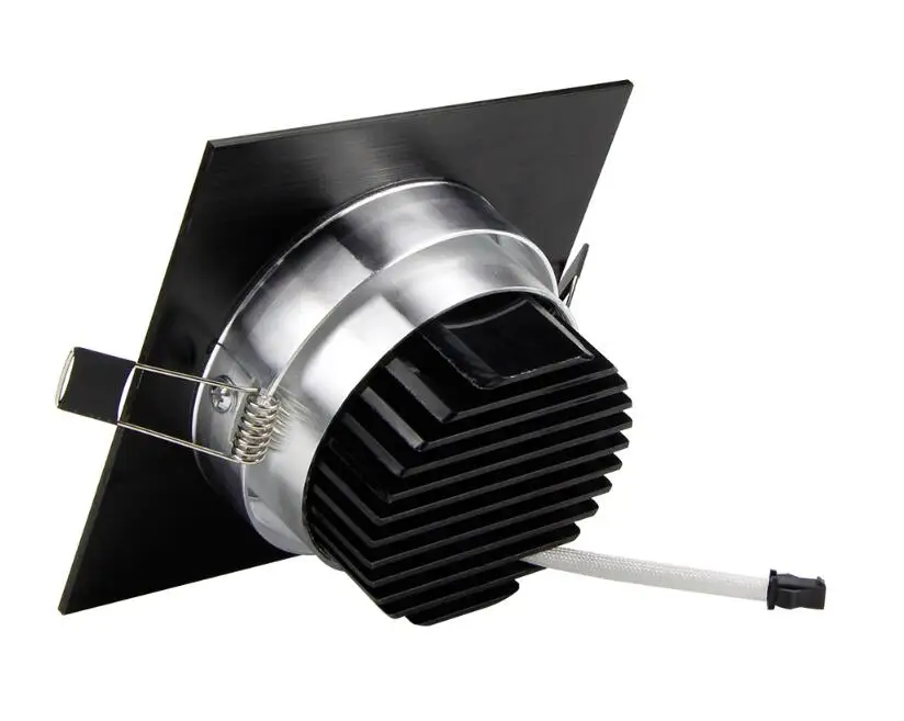 1 шт. черный 10 Вт 20 Вт AC85V-265V 110 В/220 В светодиодный затемняемый потолочный квадратная COB-матрица светильник Встраиваемый светодиодный настенный Точечный светильник светодиодный светильник